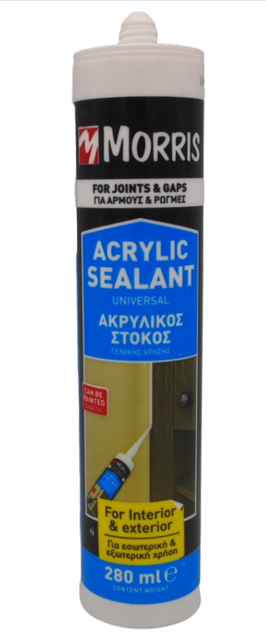 MORRIS Ακρυλική Σιλικόνη Ξύλου Λευκή 280ml